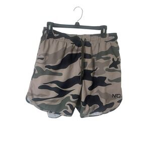 NFQ Men's XL Training Shorts - DCU Camo Unlined with Pockets 6" Inseam